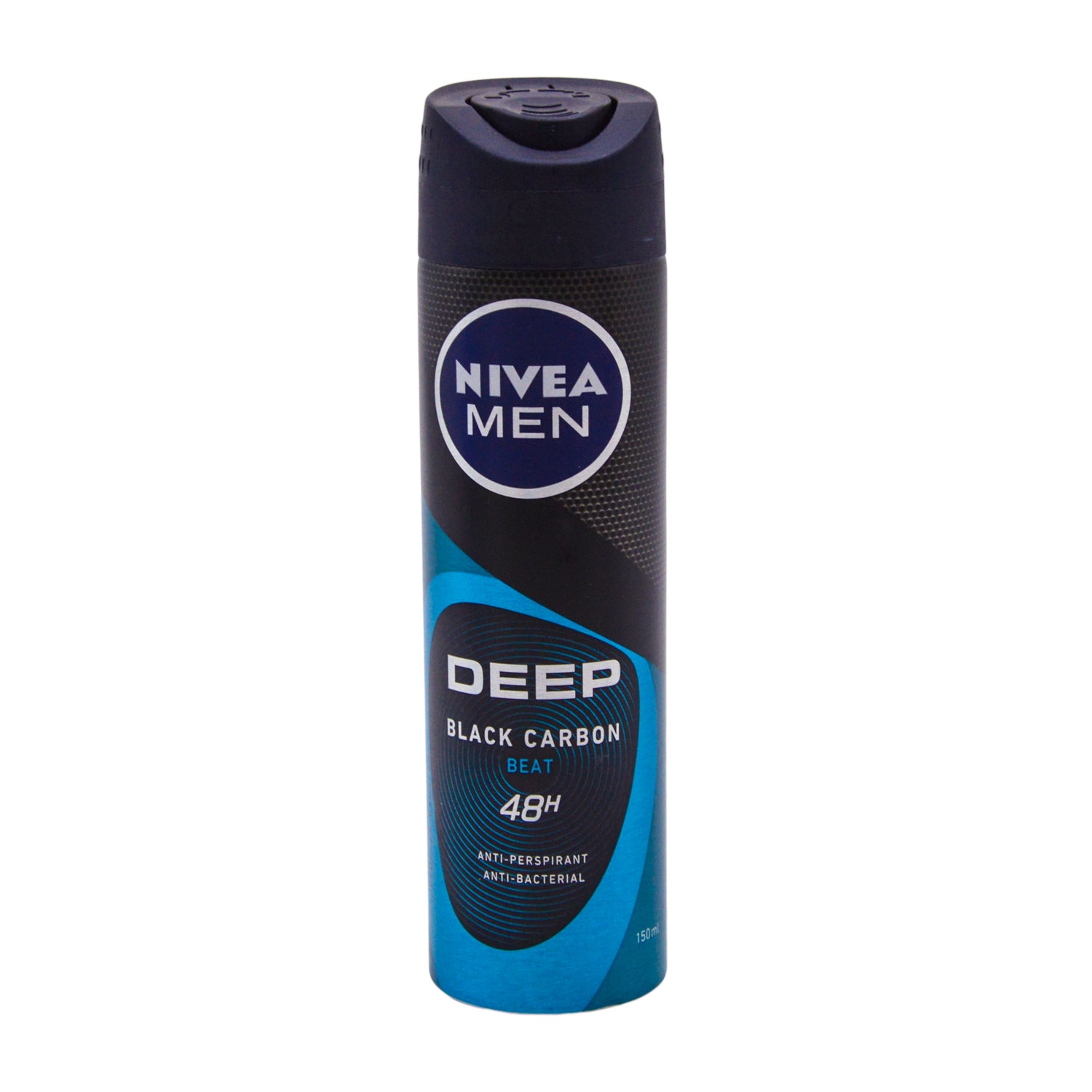 NIVEA Men Deep Black Carbon 72H Antibacterial Antiperspirant Deodorant Spray Dark Wood Scent