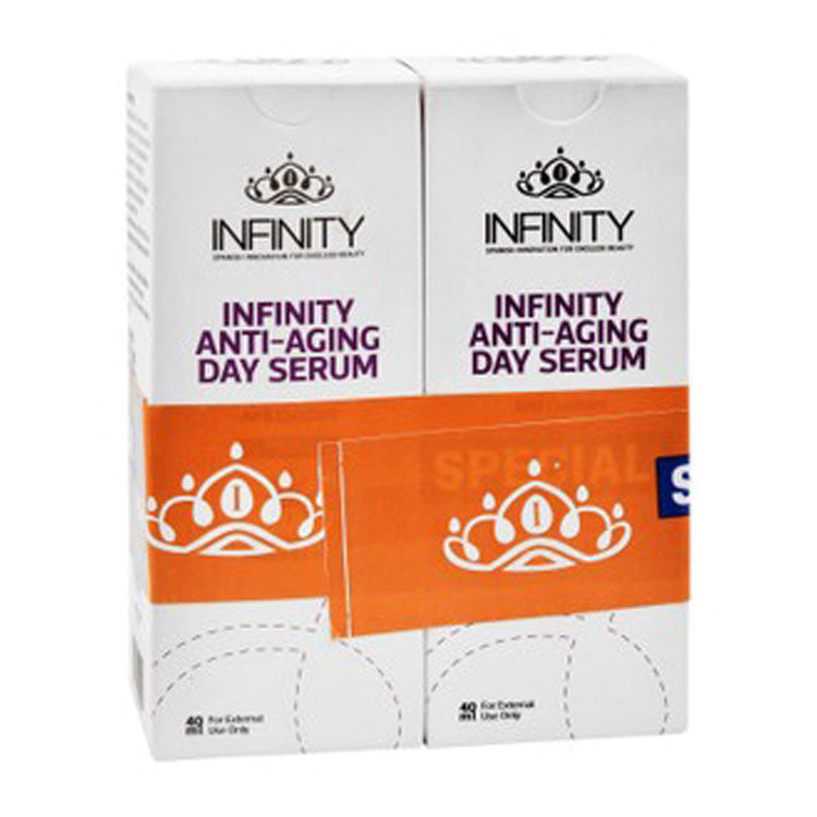 Infinity Non-Greasy Antioxidant & Anti-Aging Facial Day Serum with Collagen & Hyaluronic Acid SPF30 (1+1 Free) - SLS free, parabens free, phthalates free