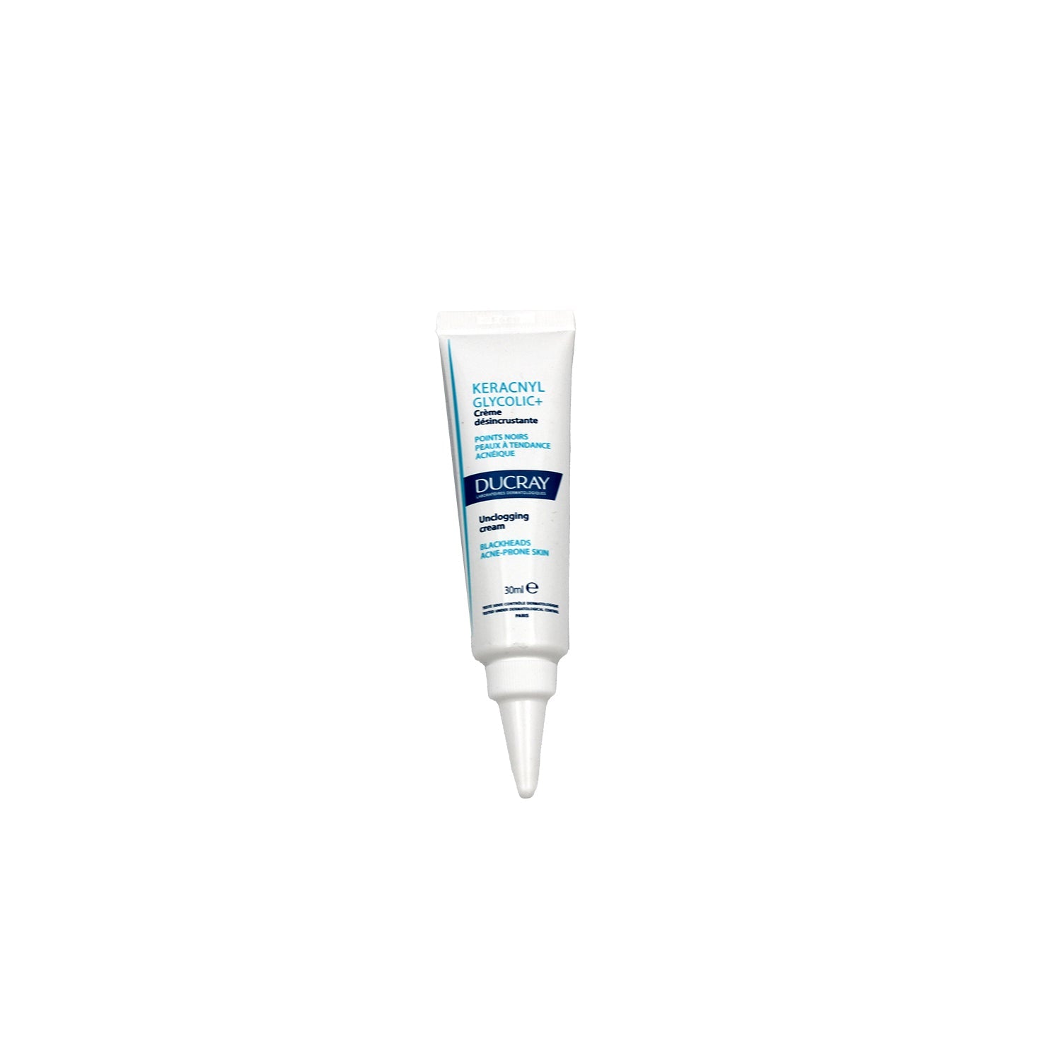 Ducray Keracnyl Glycolic Plus Smoothing & Unclogging Face Cream for Blackheads & Acne-Prone Skin - non comedogenic