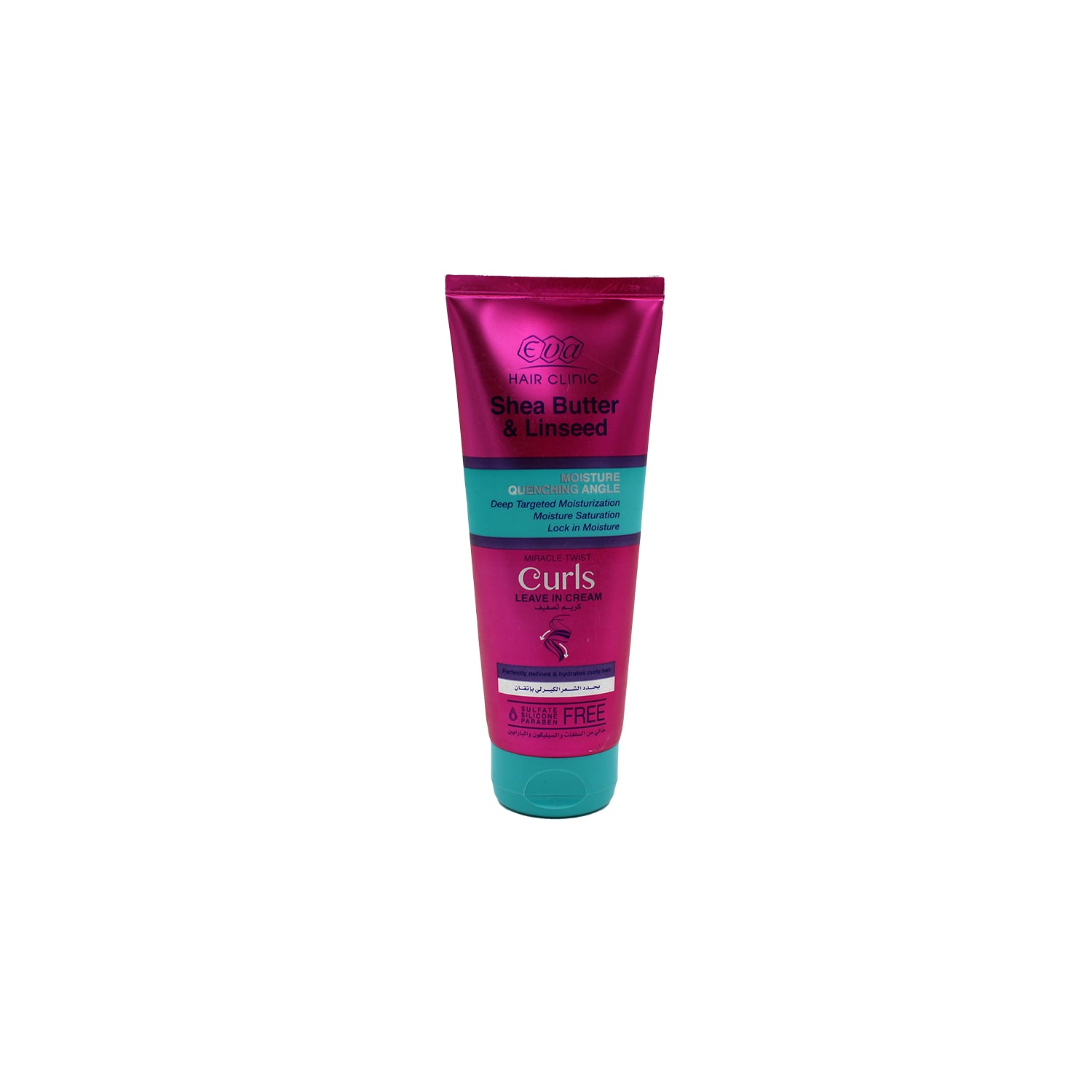 Eva Hair Clinic Miracle Twist Curls Moisture Leave In Hair Cream with Shea Butter & Linseed - sulfate free, silicone free, parabens free