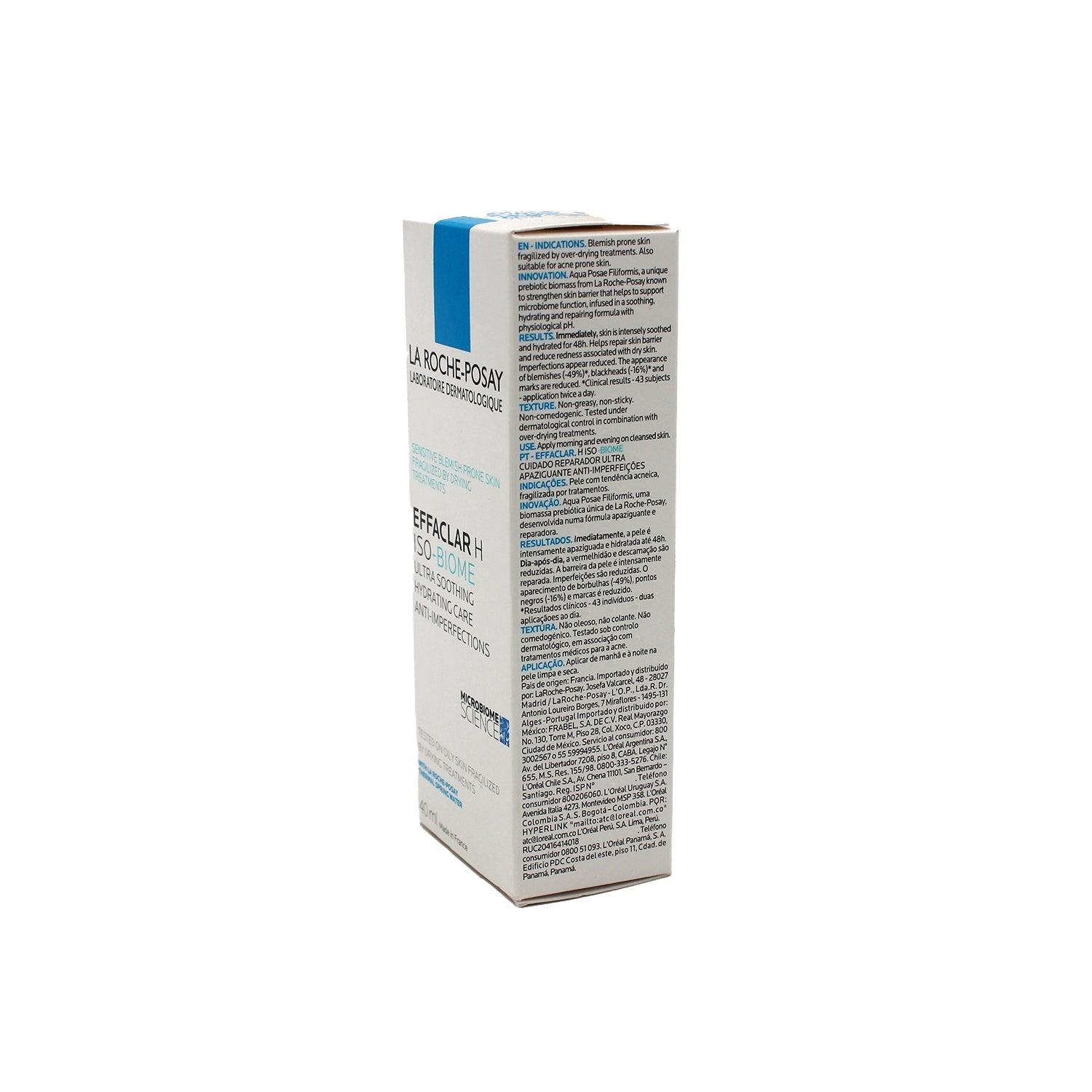La Roche-Posay Effaclar H Iso-Biome Soothing, Hydrating & Anti-Imperfections Cream for Sensitive & Blemish-Prone Skin - non comedogenic