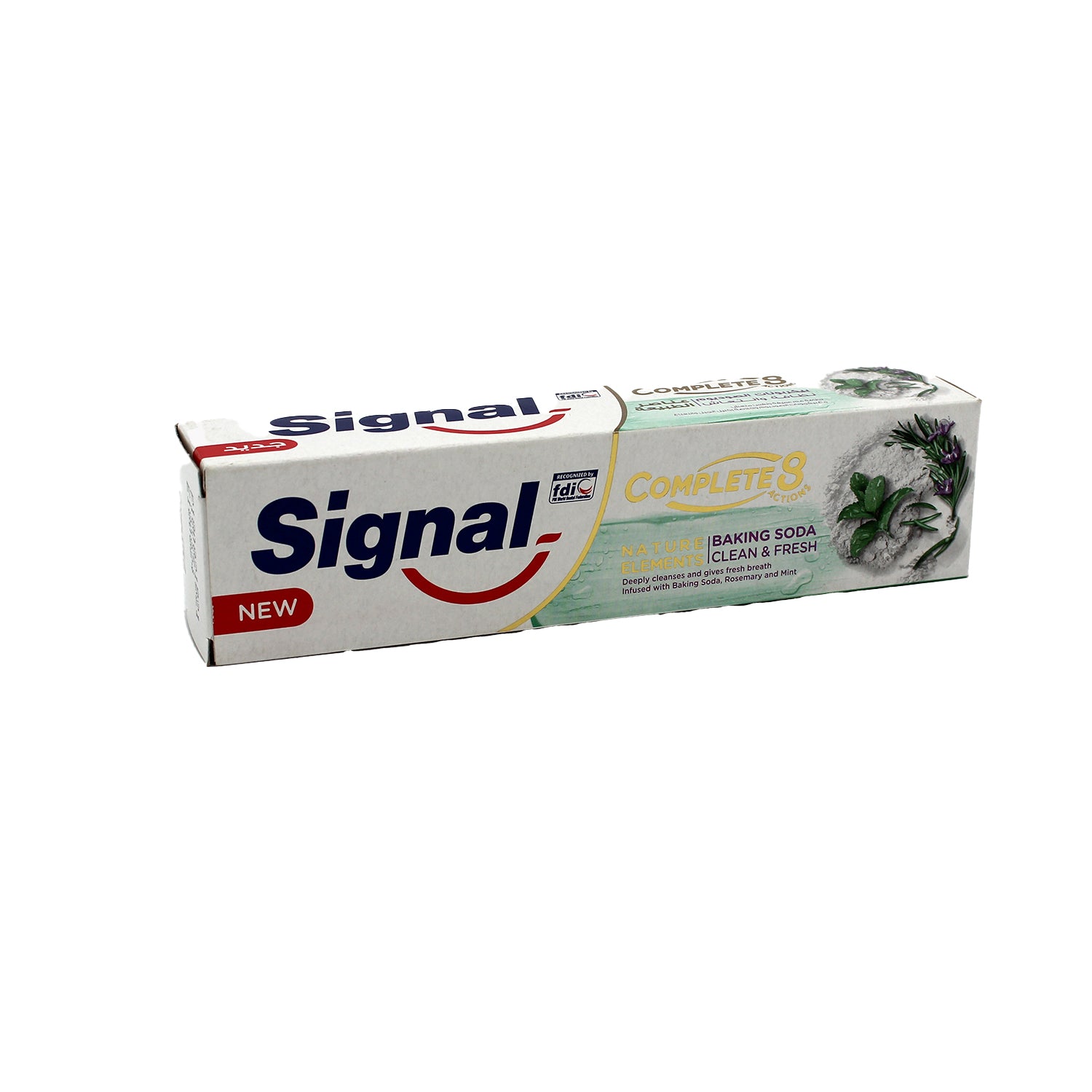 Signal Complete 8 Clean & Fresh Toothpaste Infused with Baking Soda, Rosemary & Mint