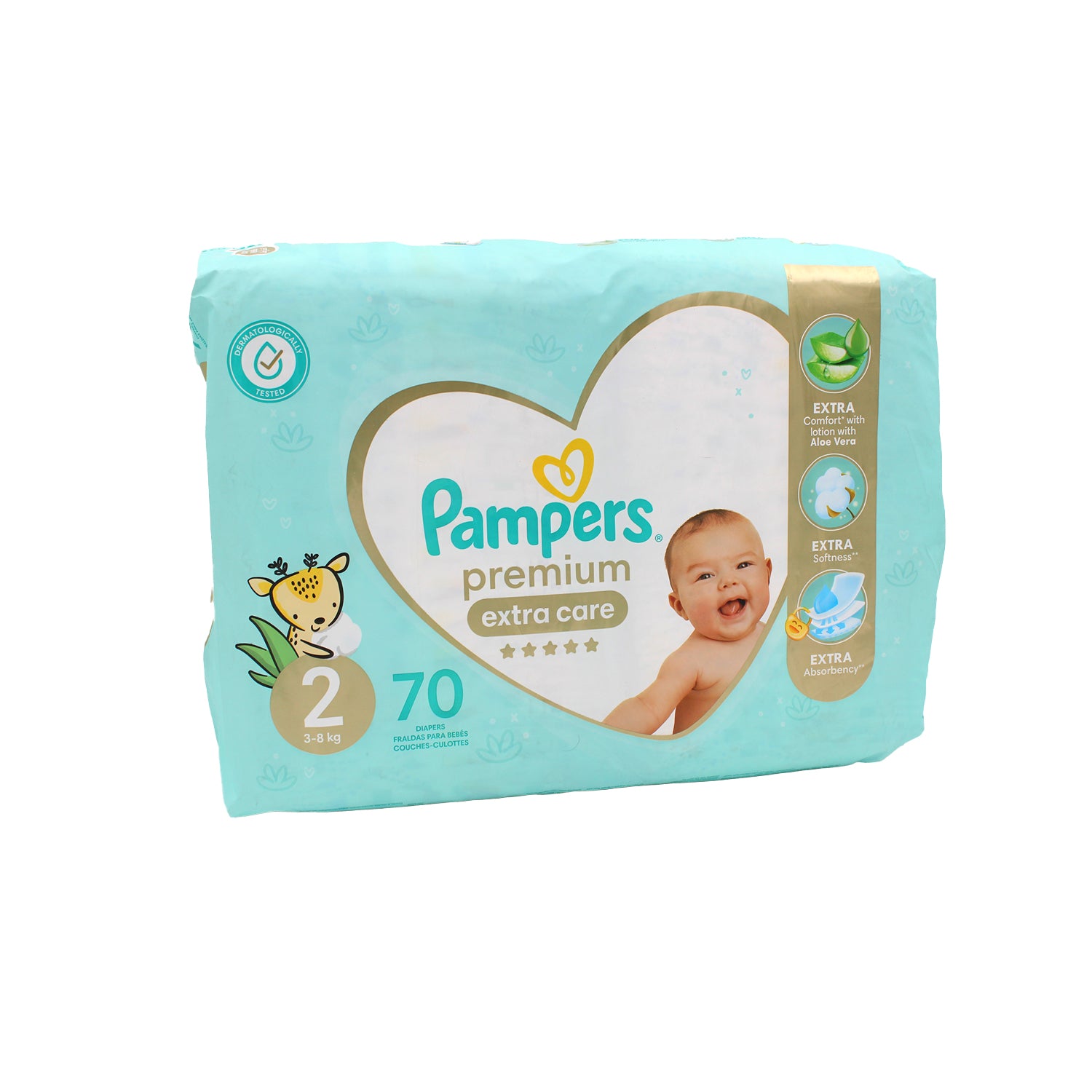 Pampers Premium Extra Care Diapers with Aloe Vera Lotion Size 2 (3-8kg)