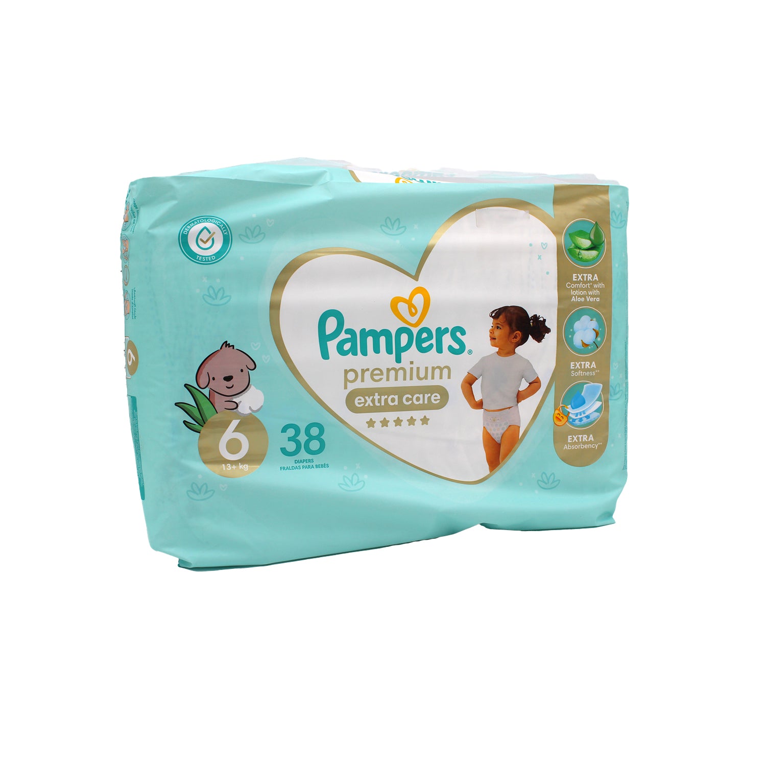 Pampers Premium Extra Care Diapers with Aloe Vera Lotion Size 6 (13+ kg)