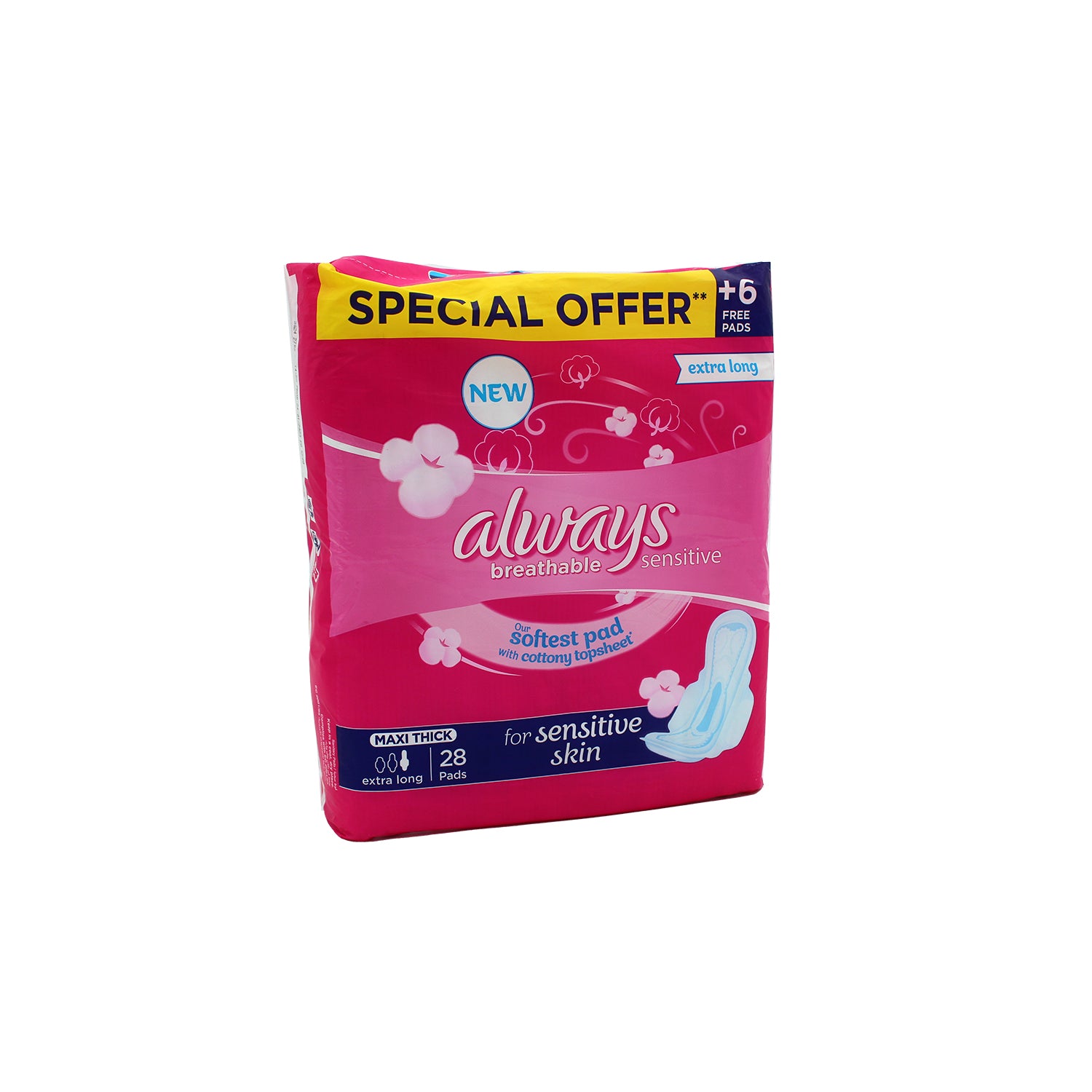 Always Cottony Soft Maxi Thick Extra Long Pads with Wings (Special Offer)
