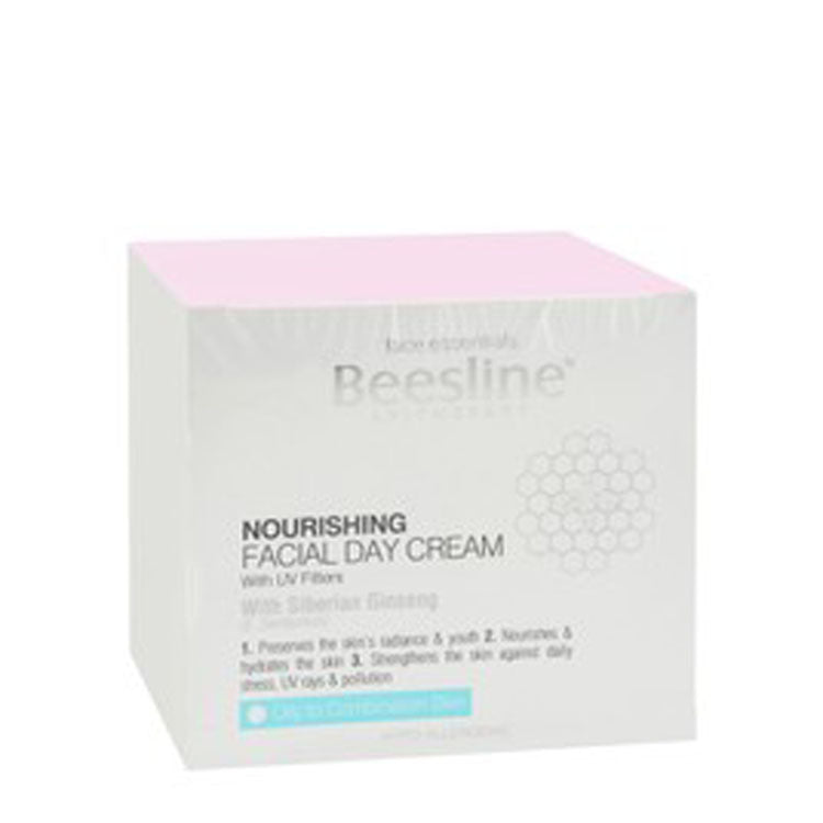 Beesline Hypoallergenic Nourishing Face Day Cream with Siberian Ginseng Extract for Oily to Combination Skin