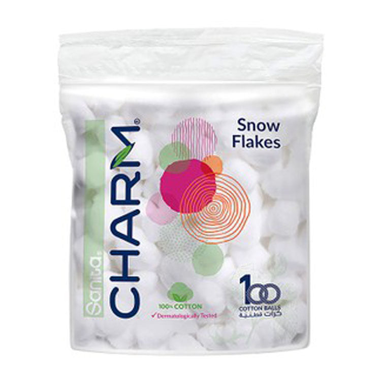 Sanita Charm Snow Flakes Cotton Balls