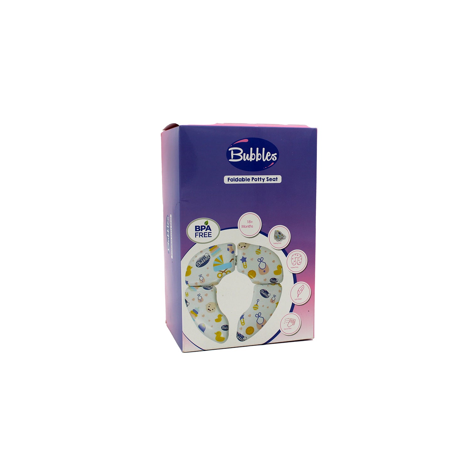 Bubbles Baby Folding Padded Potty Seat (18+ Months) - BPA free