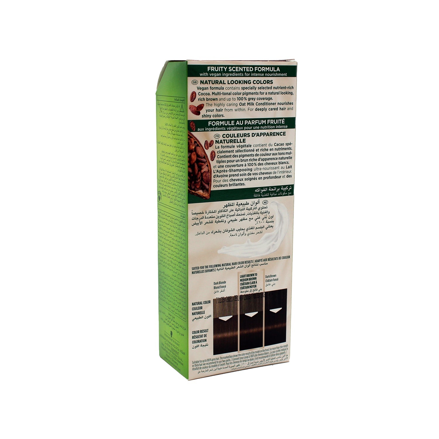Schwarzkopf Palette Natural Permanent Hair Color Cream Fruity Scent with Cocoa & Oat Milk Golden Brown 4-60