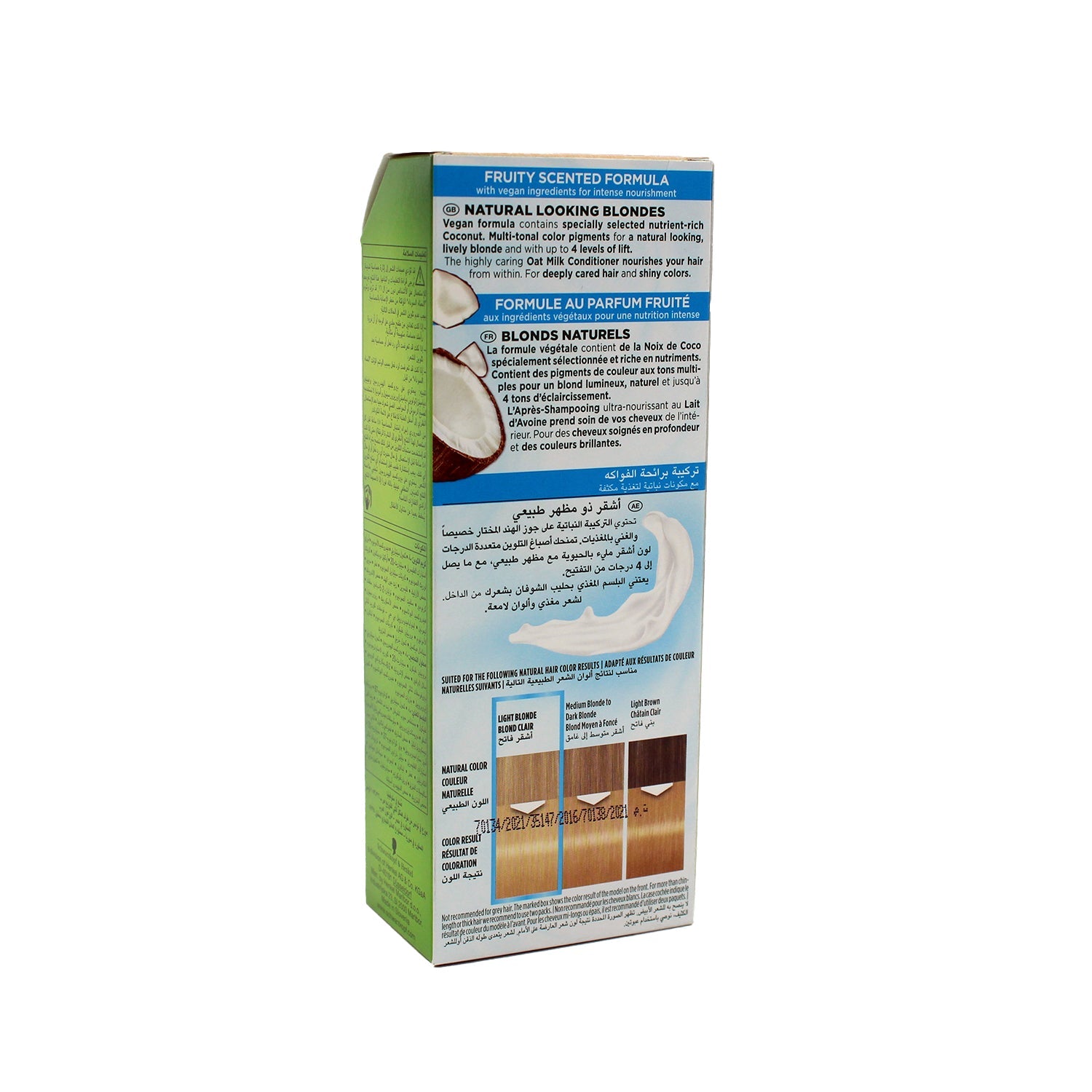 Schwarzkopf Palette Natural Permanent Hair Color Cream Fruity Scent with Coconut & Oat Milk Extra Light Blonde 10-0