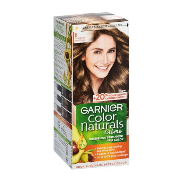 Garnier Color Naturals Nourishing Permanent Hair Dye Cream Dark Blonde 6 (15% Off)
