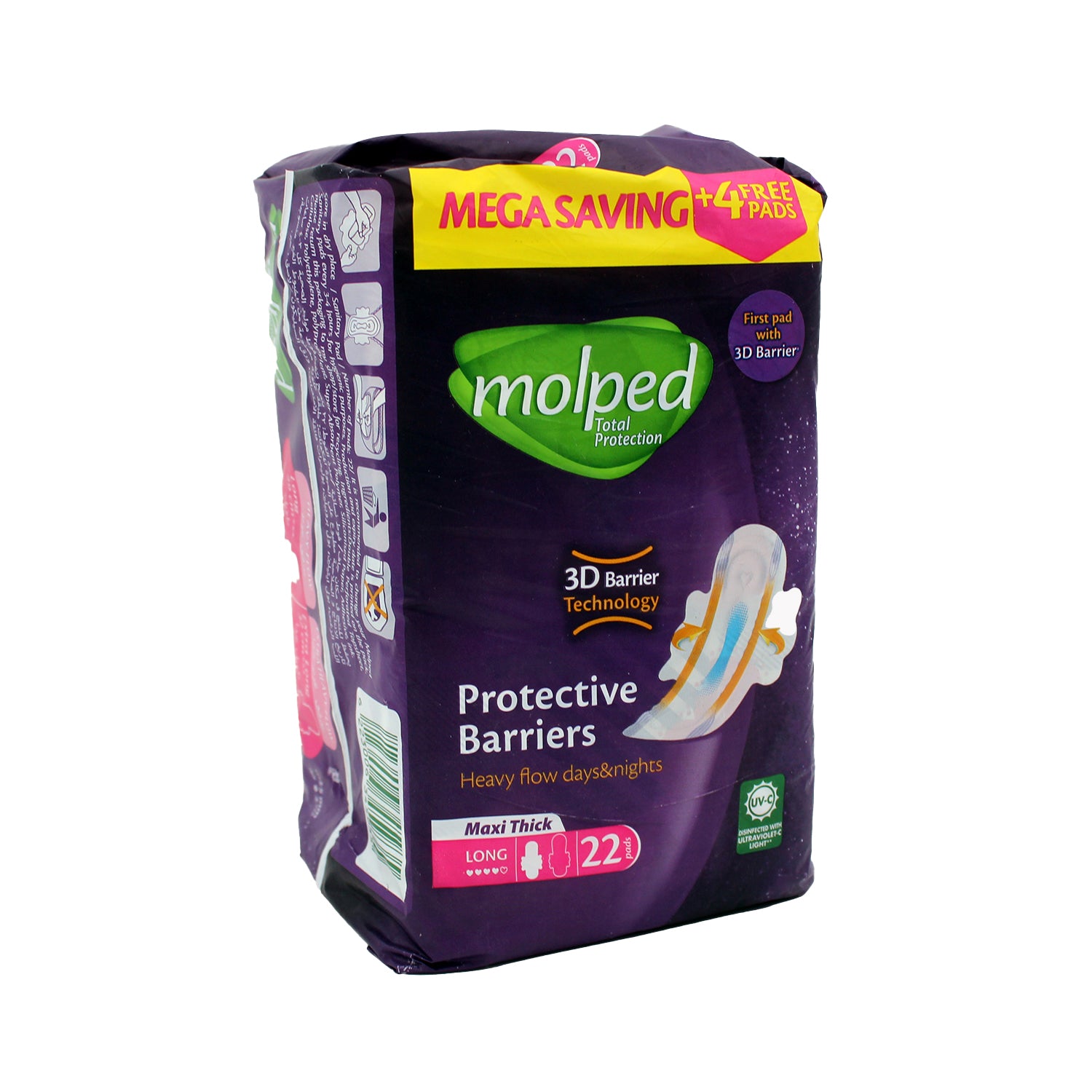Molped Maxi Total Protection (Long)  (18+4) 22 Piece
