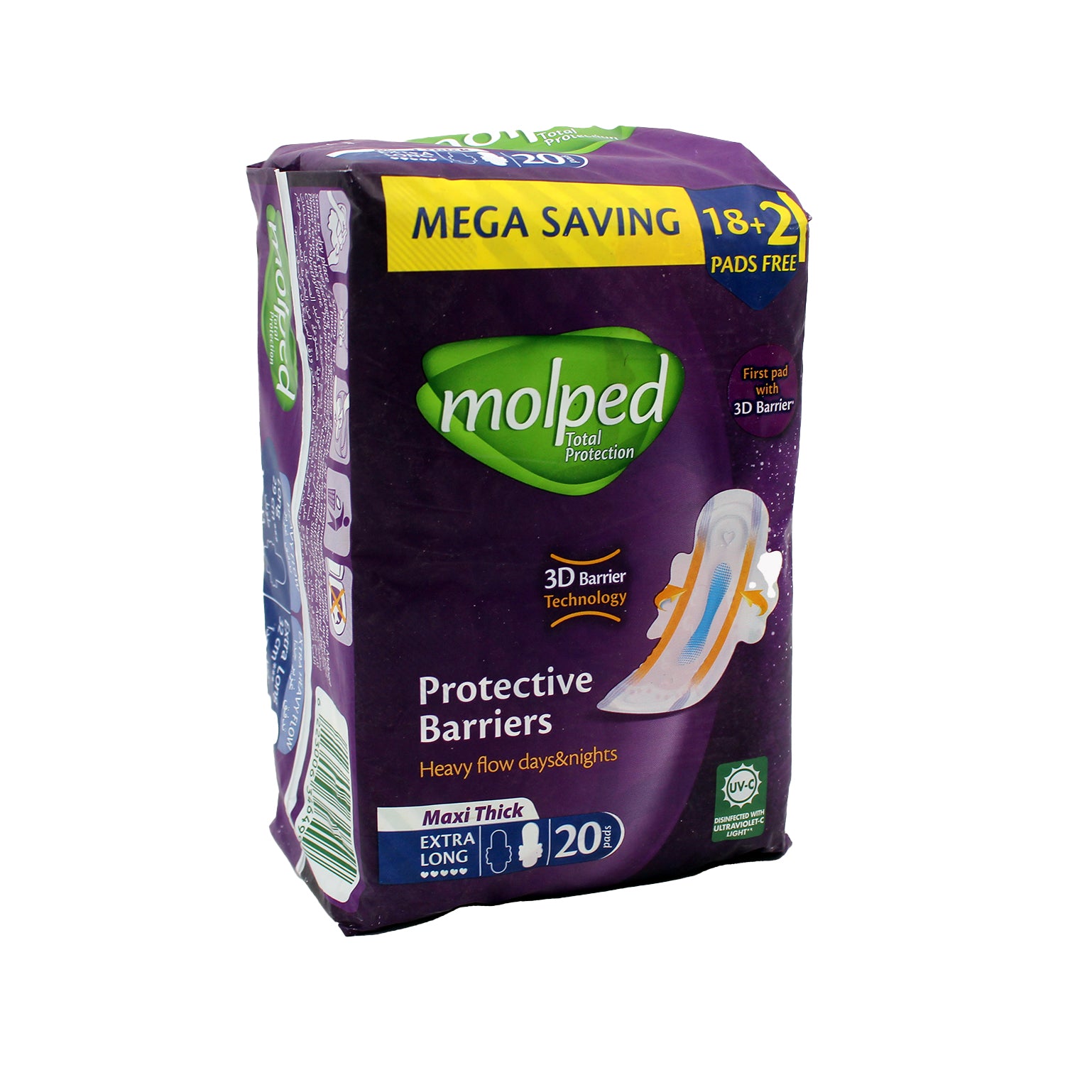 Molped Maxi Total Protection (Extra Long)  (18+2) 20 Piece