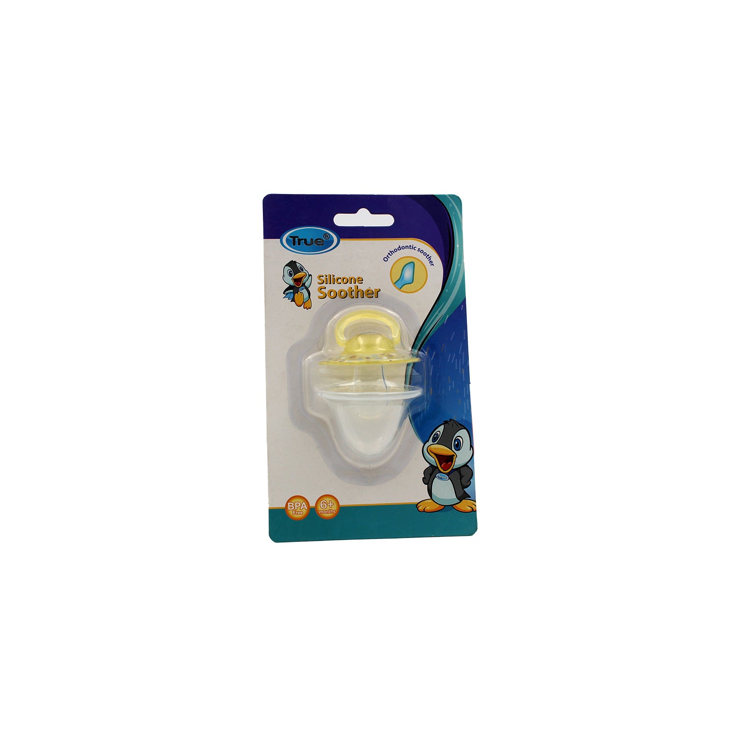 True Blue Silicone Orthodontic Soother (6+ Months) - BPA free