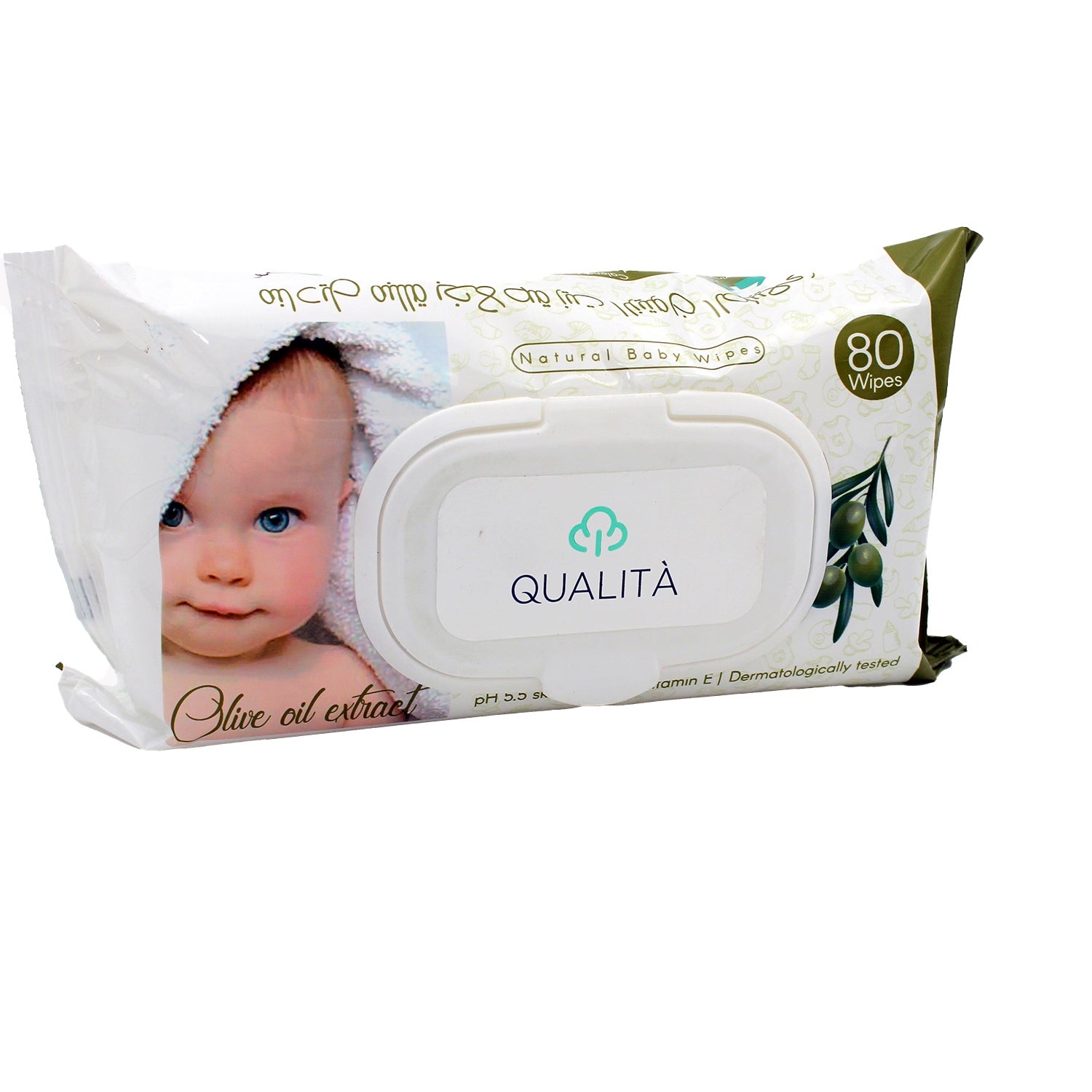 Qualita Baby Wipes with Vitamin E & Olive Oil Extract