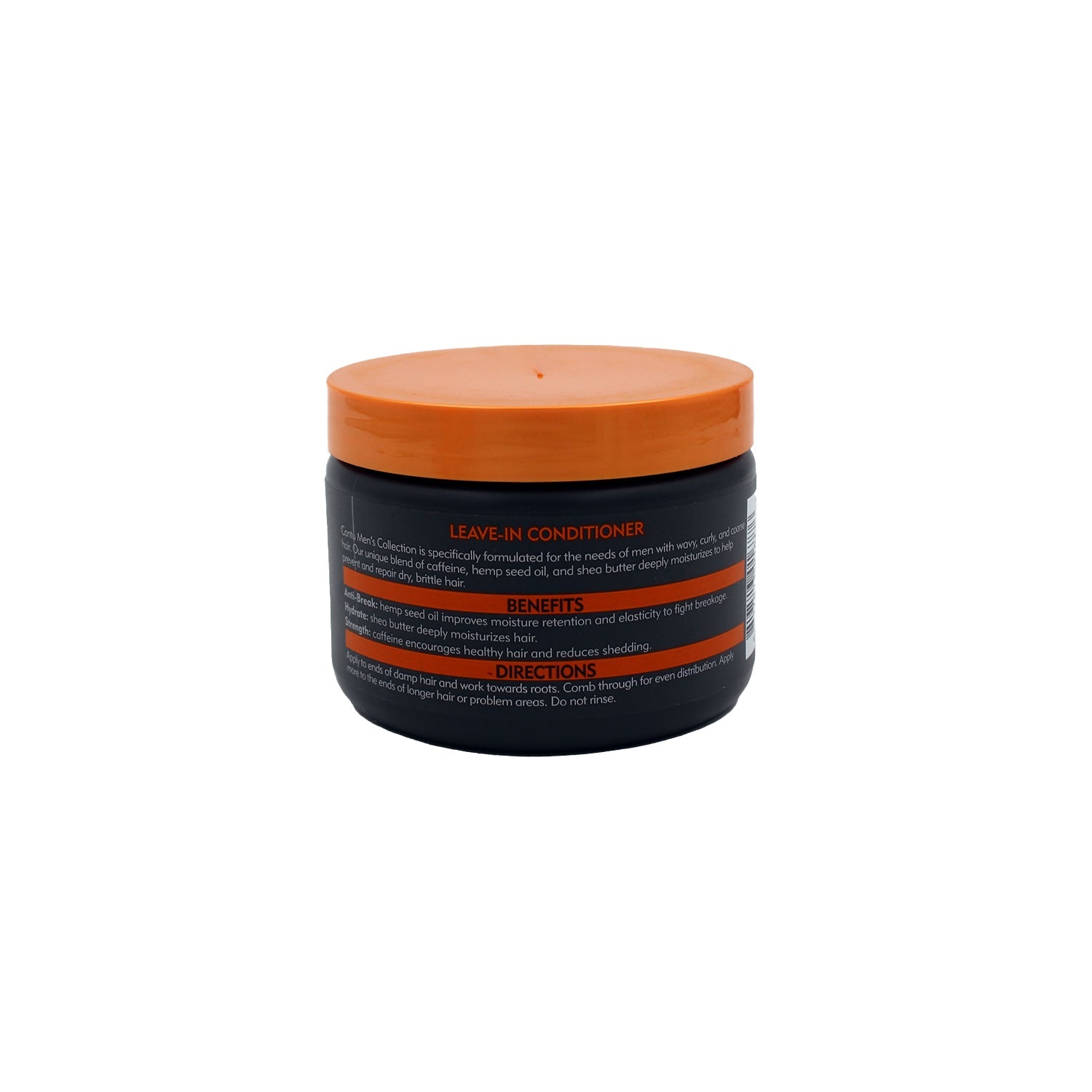 Cantu Men's Collection Moisturizing Leave In Conditioner with Shea Butter, Caffeine & Saw Palmetto for Wavy, Curly & Coarse Hair