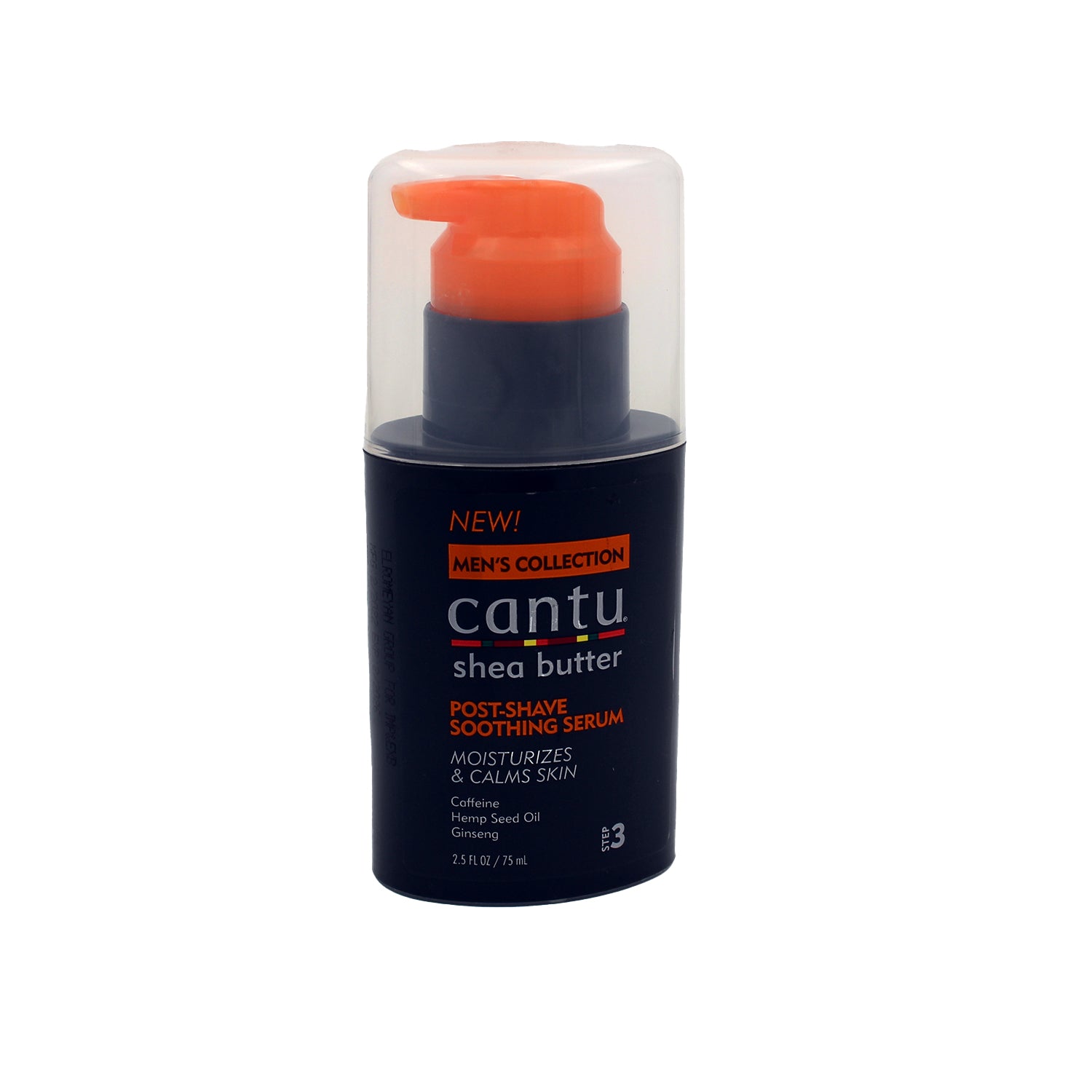 Cantu Men's Collection Soothing, Moisturizing & Calming Post Shave Serum with Shea Butter, Caffeine & Hemp Seed Oil Step 3 - sulfates free, parabens free, mineral oils free