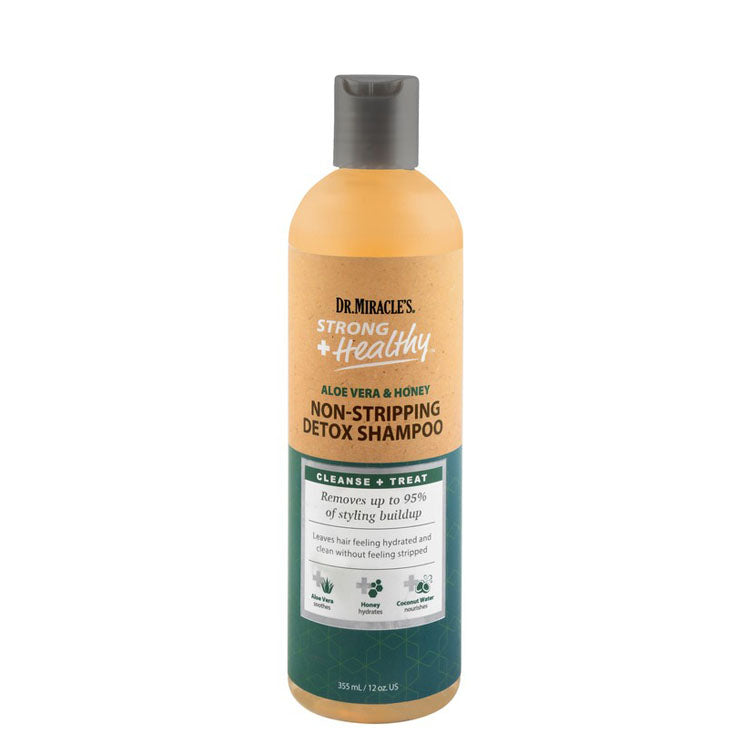 Dr. Miracle's Strong Plus Healthy Detox Shampoo with Aloe Vera, Coconut Water & Honey - sulfates free, mineral oil free, phthalates free