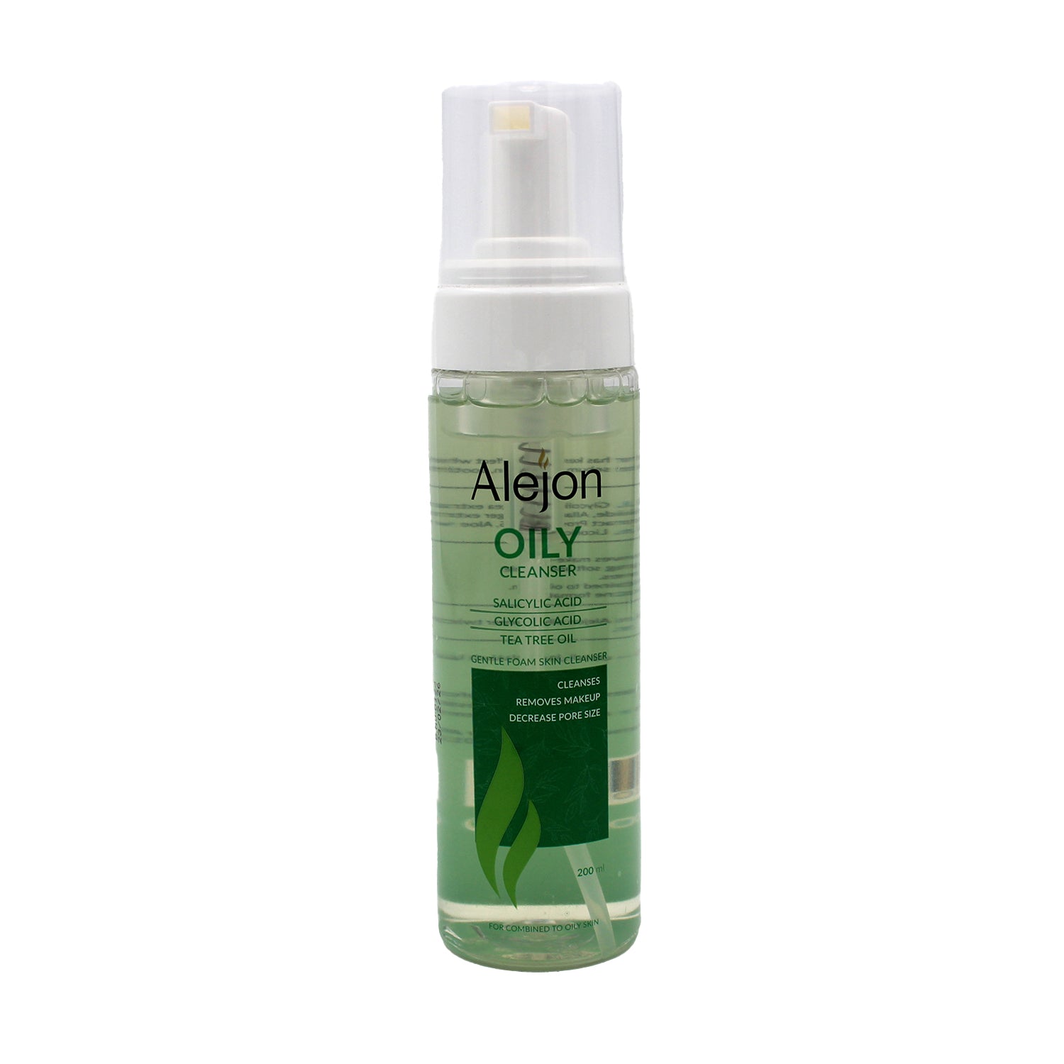 Alejon Oily Foaming Facial Cleanser with Salicylic Acid, Glycolic Acid & Tea Tree Oil for Combined to Oily Skin