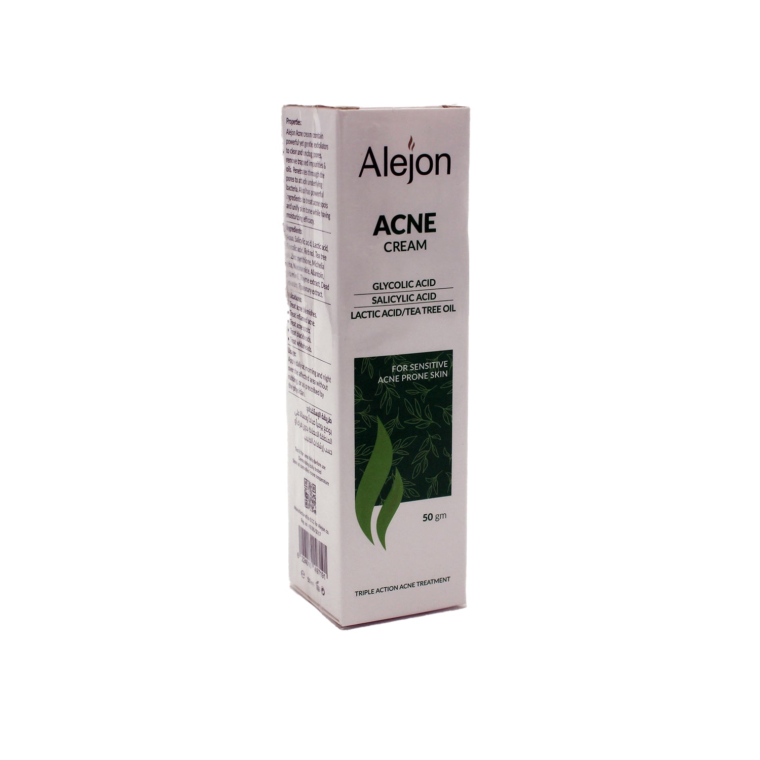 Alejon Oily Face Cream with Tea Tree Oil, Glycolic & Salicylic Acid for Sensitive & Acne-Prone Skins