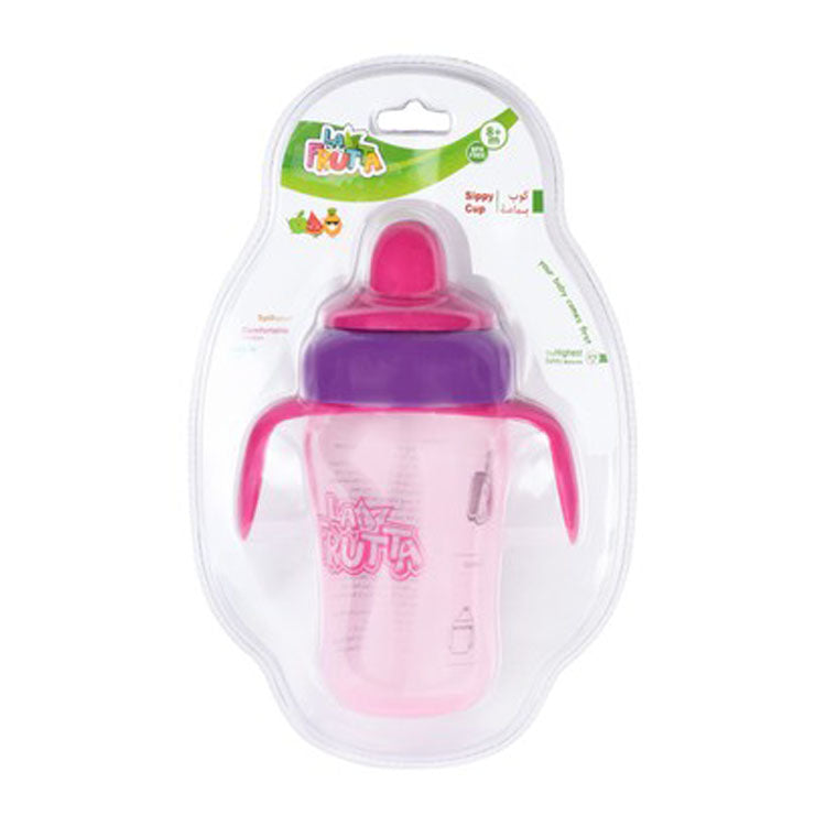 La Frutta Spill Proof Pink & Purple 270ml Baby Sippy Cup (8+ Months) - BPA free