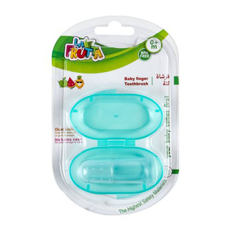 La Frutta Blue Baby Finger Toothbrush (0+ Months) - BPA free