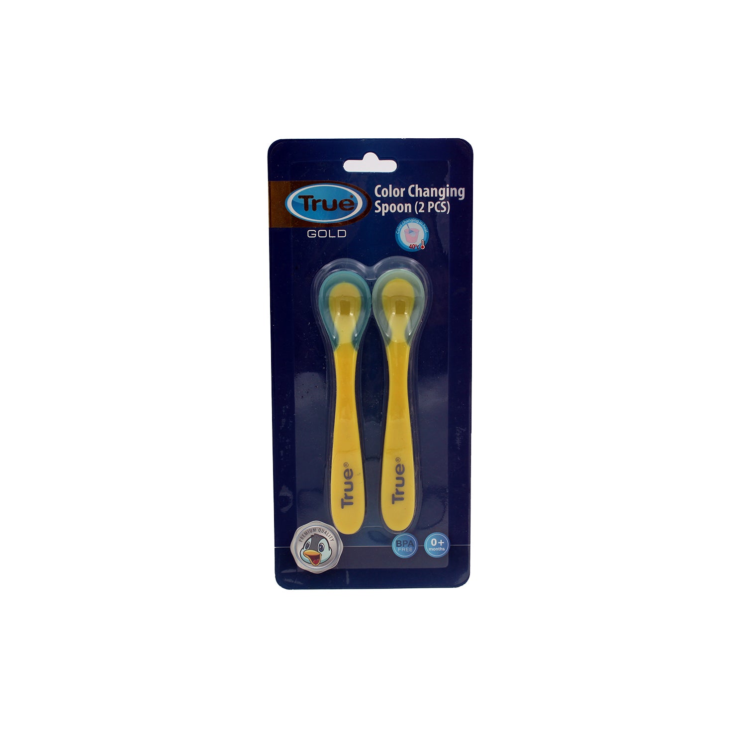 True Gold Blue & Green Color Changing Baby Spoons (3+ Months) - BPA free