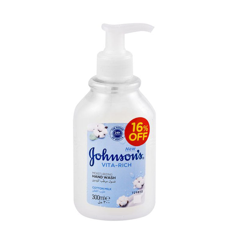 Johnson's Vita Rich Moisturizing Liquid Hand Wash Cotton Milk Scent (16% Off)
