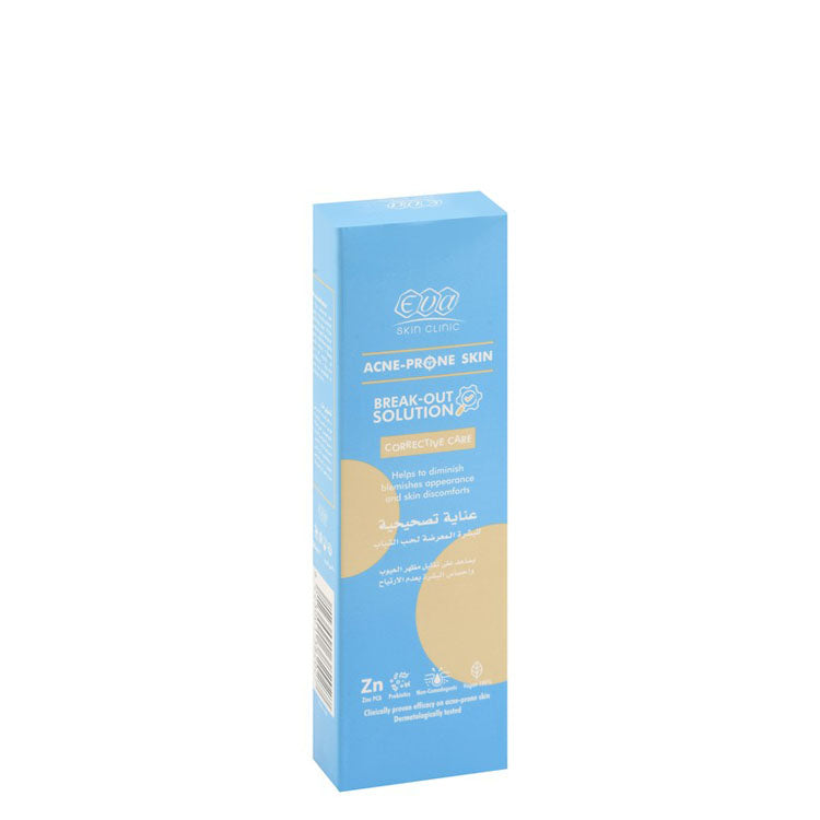 Eva Skin Clinic Corrective Care Breakout Solution with Zinc PCA & Prebiotics for Acne-Prone Skin - vegan, non comedogenic