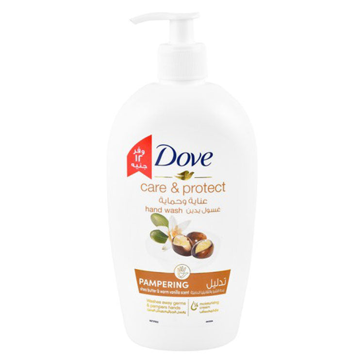 Dove Nourishing Care, Protect & Pampering Hand Wash Warm Vanilla Scent with Shea Butter (Save 12EGP) - cruelty free