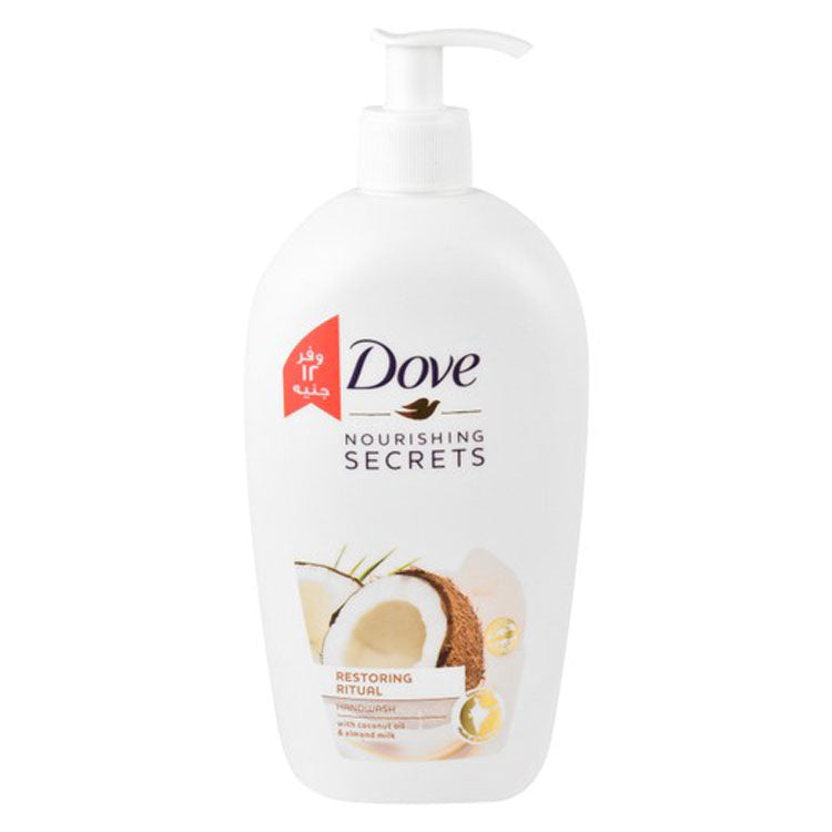 Dove Nourishing Secrets Restoring Hand Wash with Coconut Oil & Almond Milk (Save 12 EGP) - cruelty free