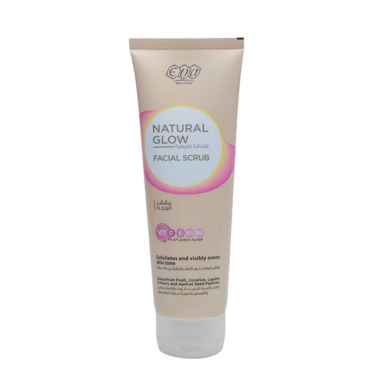 Eva Natural Glowing & Exfoliating Facial Scrub with Vitamins, Grapefruit & Lupine Extracts