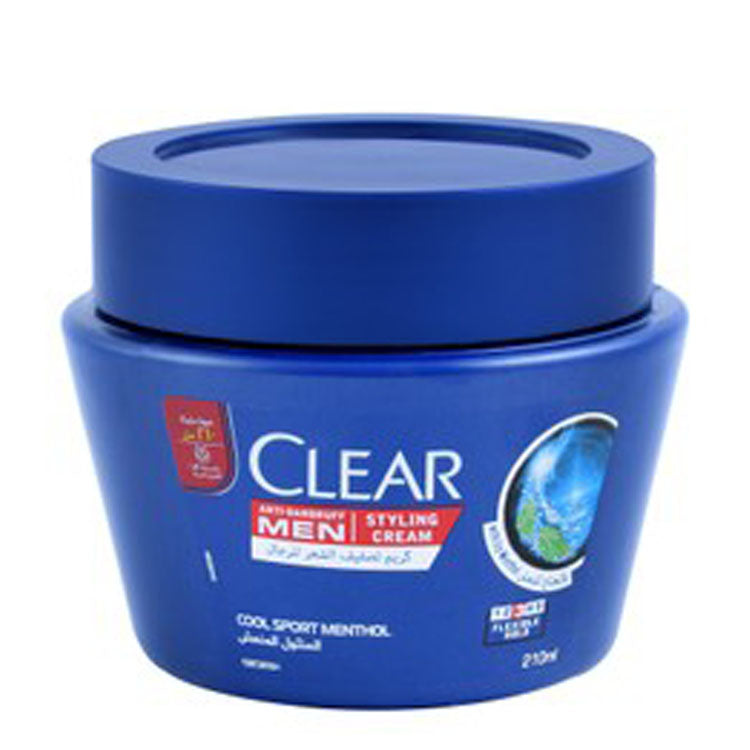 كريم تصفيف الشعر كلير مين المضاد للقشرة برائحة المنثول المنعشة، تثبيت متوسط