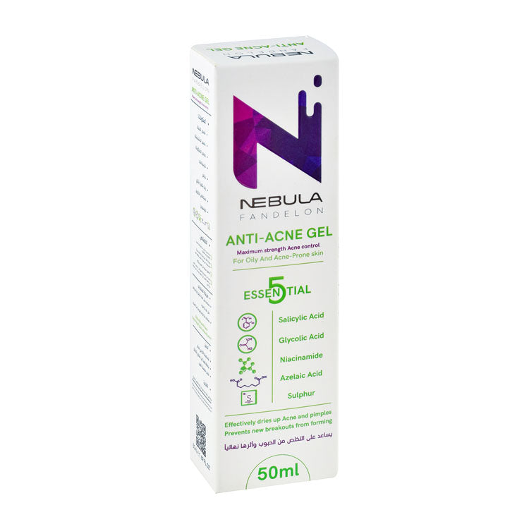 Nebula Fandelon Facial Gel with Salicylic & Glycolic Acid for Oily & Acne-Prone Skin