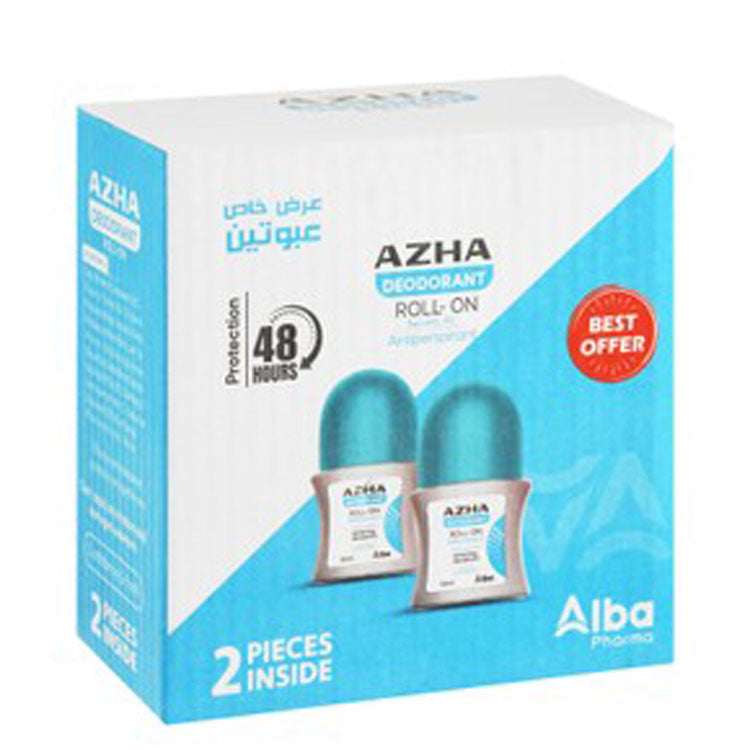 مزيل العرق أزها 48 ساعة مضاد للتعرق، مبيض ومؤخر لتساقط الشعر، سيكريت إل 90، مزيل عرق رول أون مع فيتامين سي (عرض خاص)