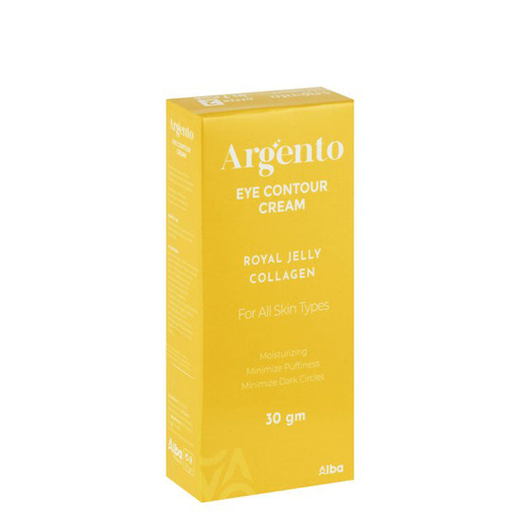Argento Moisturizing, Anti-Puffiness & Anti-Dark Circles Eye Contour Creams with Royal Jelly & Collagen for All Skin Types (Special Offer)