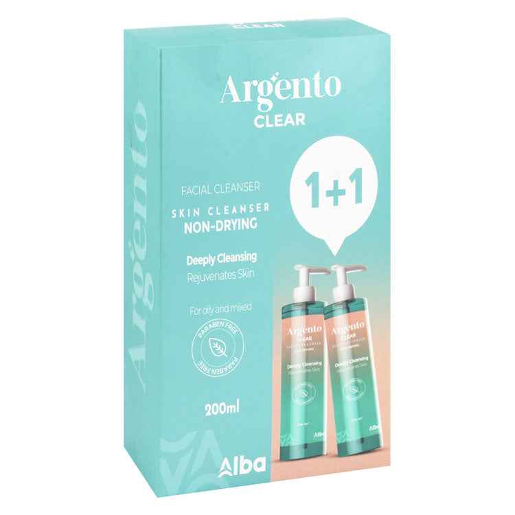 Argento Clear Deep Face Cleanser for Oily & Mixed Skin (1+1 Free) - parabens free, non comedogenic