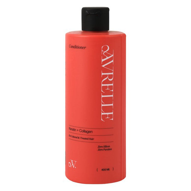 بلسم أفريل الواقي للشعر المصبوغ والمعالج بالكيراتين والكولاجين - خالٍ من السيليكون والبارابين