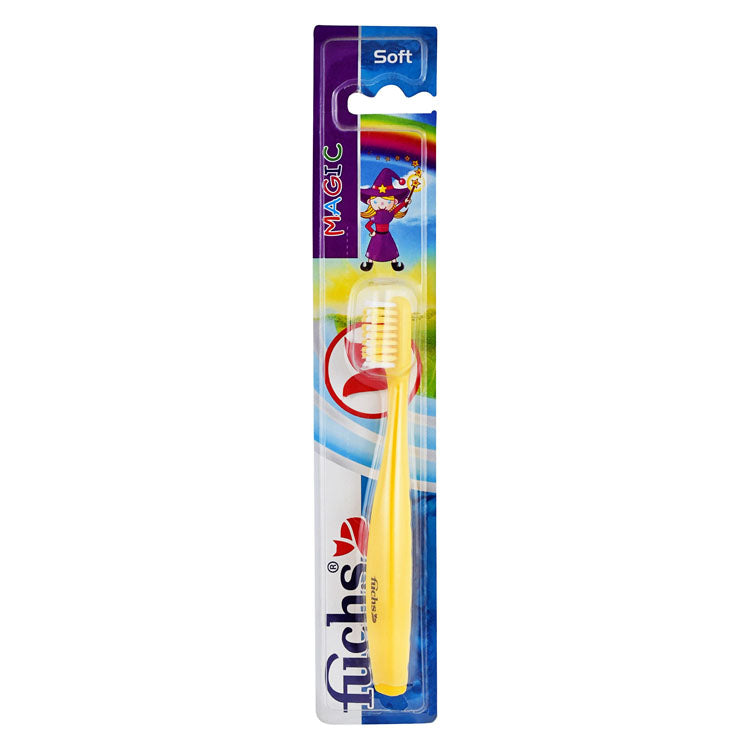 فرشاة أسنان فوكس ماجيك الصفراء الناعمة