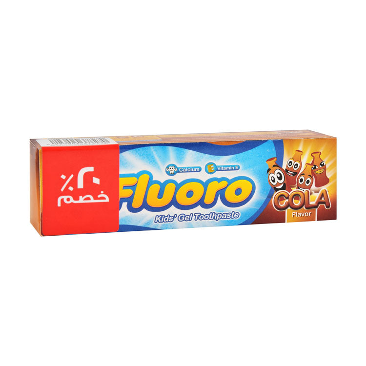 Fluoro Toothpaste Gel Cola Flavor for Kids (20% Off) - preservatives free
