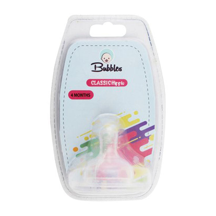 Bubbles Classic Bottle Nipple (4 Months) - BPA free