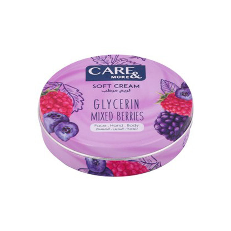 كريم كير آند مور لتنعيم الوجه واليدين والجسم برائحة التوت المشكل مع الجلسرين