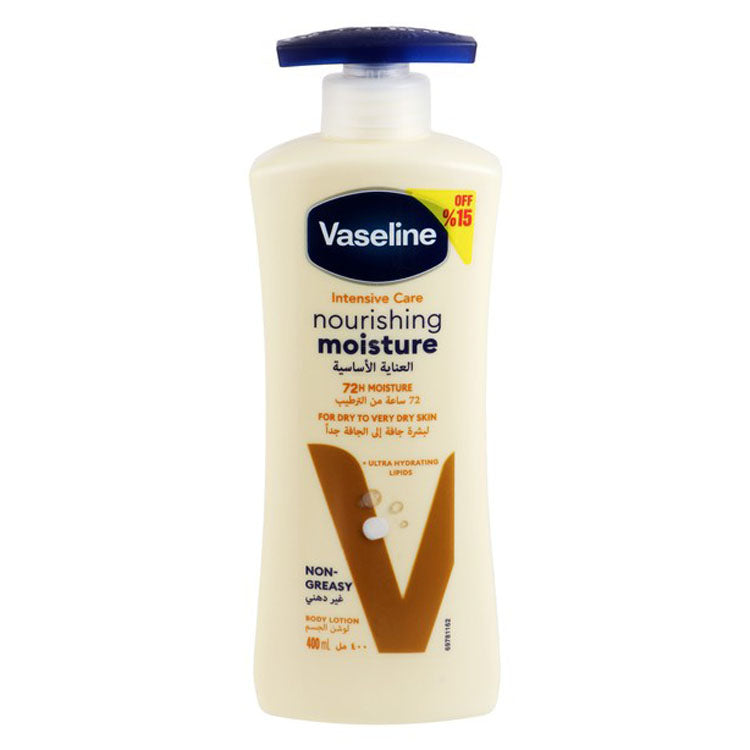 Vaseline Intensive Care Non-Greasy 72H Moisturizing & Nourishing Body Lotion with Oat Extract for Dry to Very Dry Skin (15% Off)