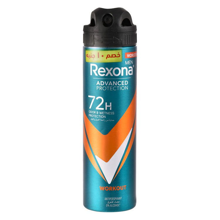 Rexona Men Advanced Protection 72H Antiperspirant Workout Deodorant Spray for Men (10% Off) - alcohol free