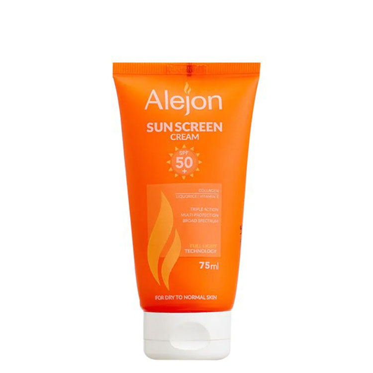 Alejon Facial Sunscreen with Collagen, Liquorice & Vitamin E for Dry to Normal Skin SPF50+