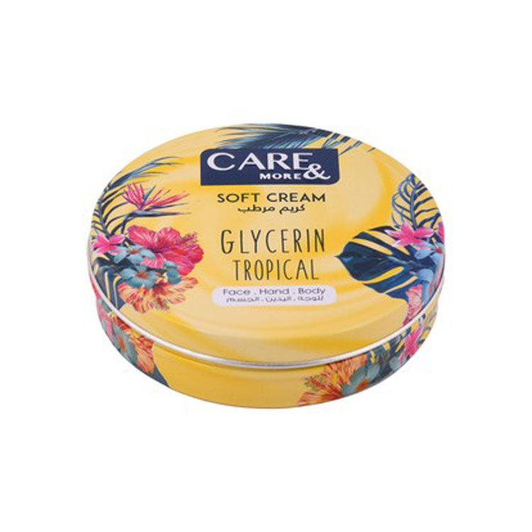 كريم كير آند مور لتنعيم الوجه واليدين والجسم برائحة استوائية مع الجلسرين