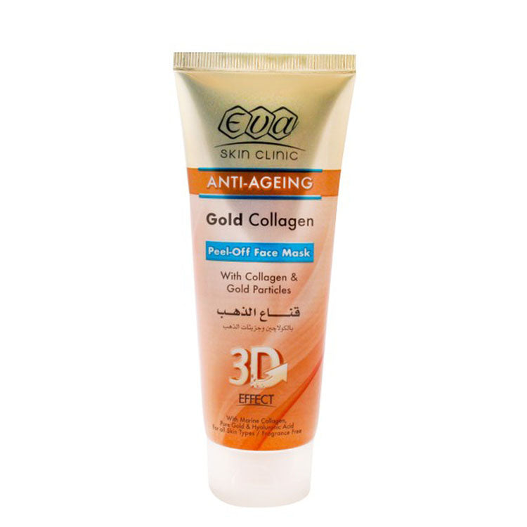 Eva Skin Clinic Anti-Aging Gold Collagen Peel-Off Face Mask with Gold Particles for All Skin Types - fragrance free