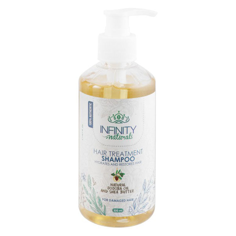 Infinity Naturals Hydrating & Restoring Treatment Shampoo with Jojoba Oil & Shea Butter for Damaged Hair - SLS free, mineral oil free, silicone free