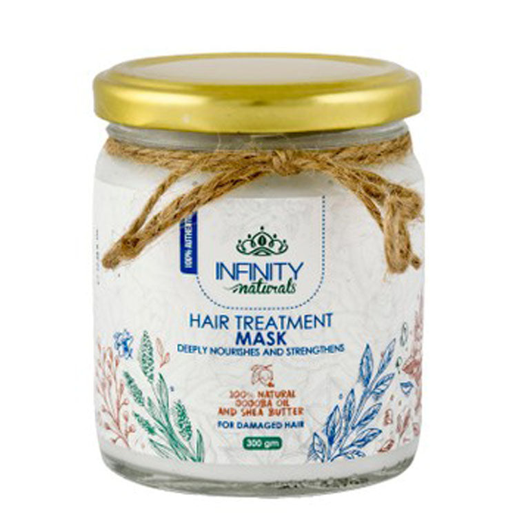 Infinity Naturals Nourishing & Strengthening Jojoba Oil & Shea Butter Treatment Mask for Damaged Hair - mineral oil free, silicon free, parabens free
