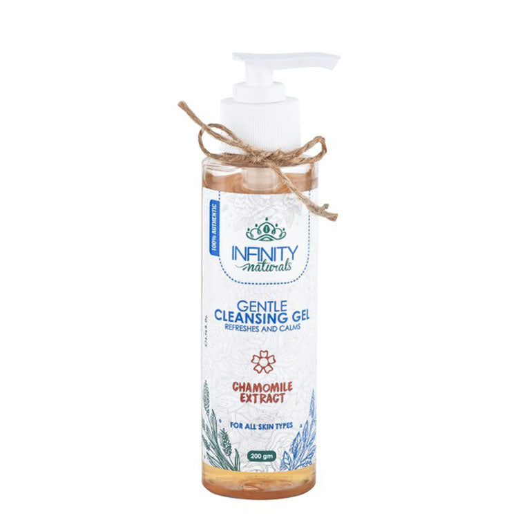 Infinity Naturals Gentle Cleansing, Refreshing & Calming Face Gel with Chamomile Extract for All Skin Types - mineral oil free, silicon free, parabens free